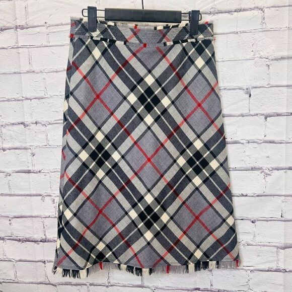 J. Crew Womens Multi-Color Nova Check Plaid Tartan Checkered Straight Skirt Size - Picture 1 of 6